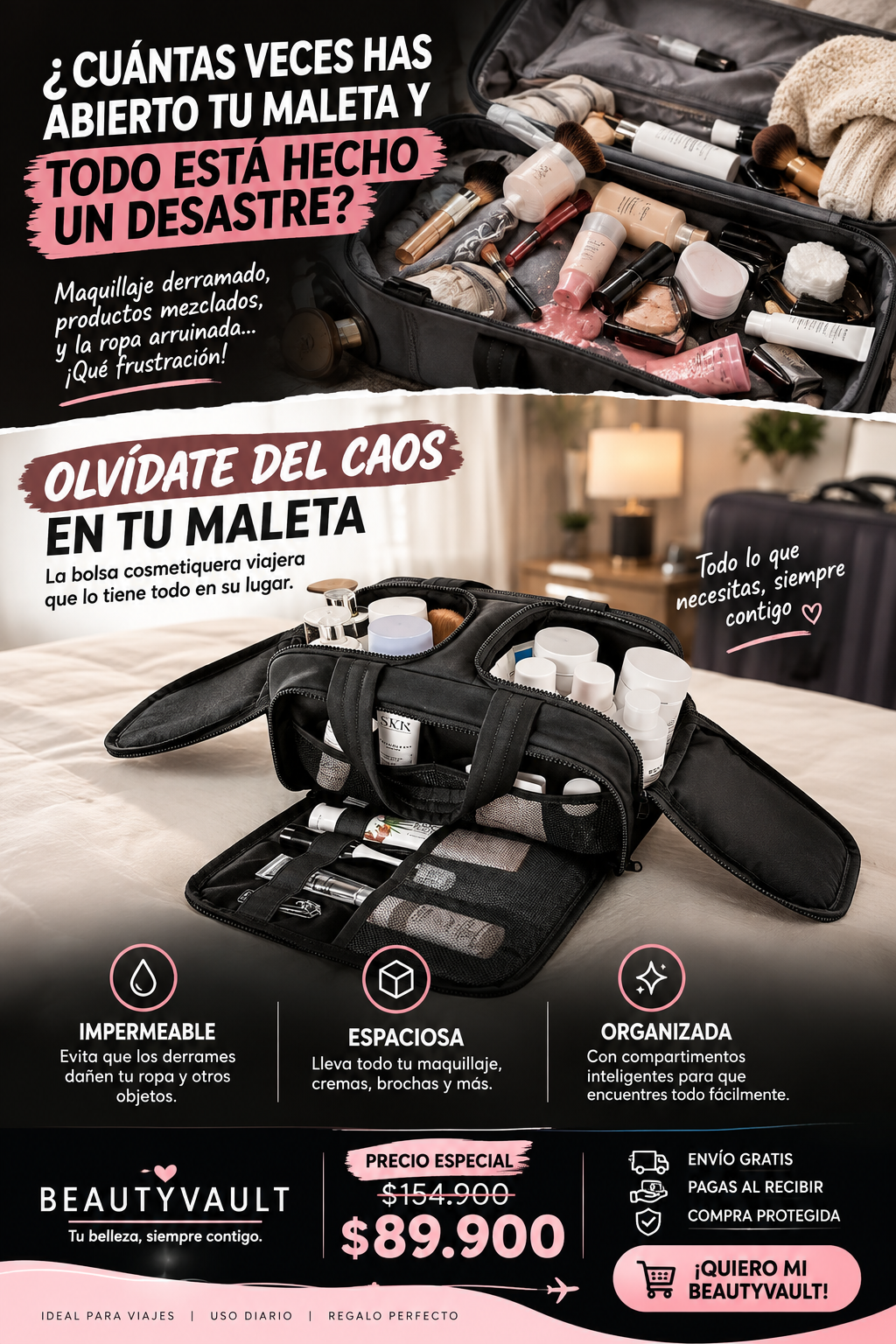 BeautyVault Bolsa de Cosméticos Viajera