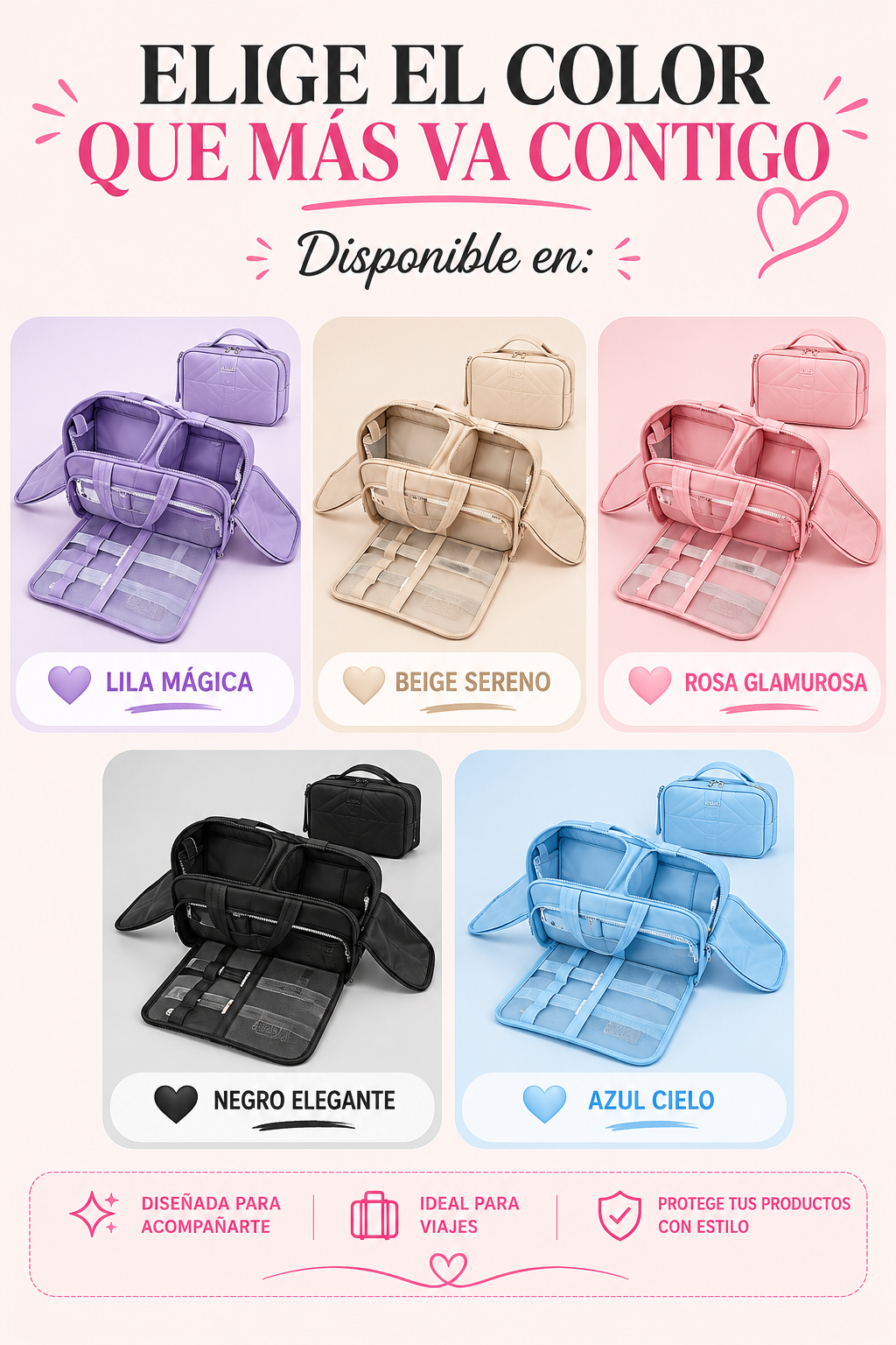 BeautyVault Bolsa de Cosméticos Viajera